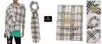 burberry foulard et echarpes impression blanc